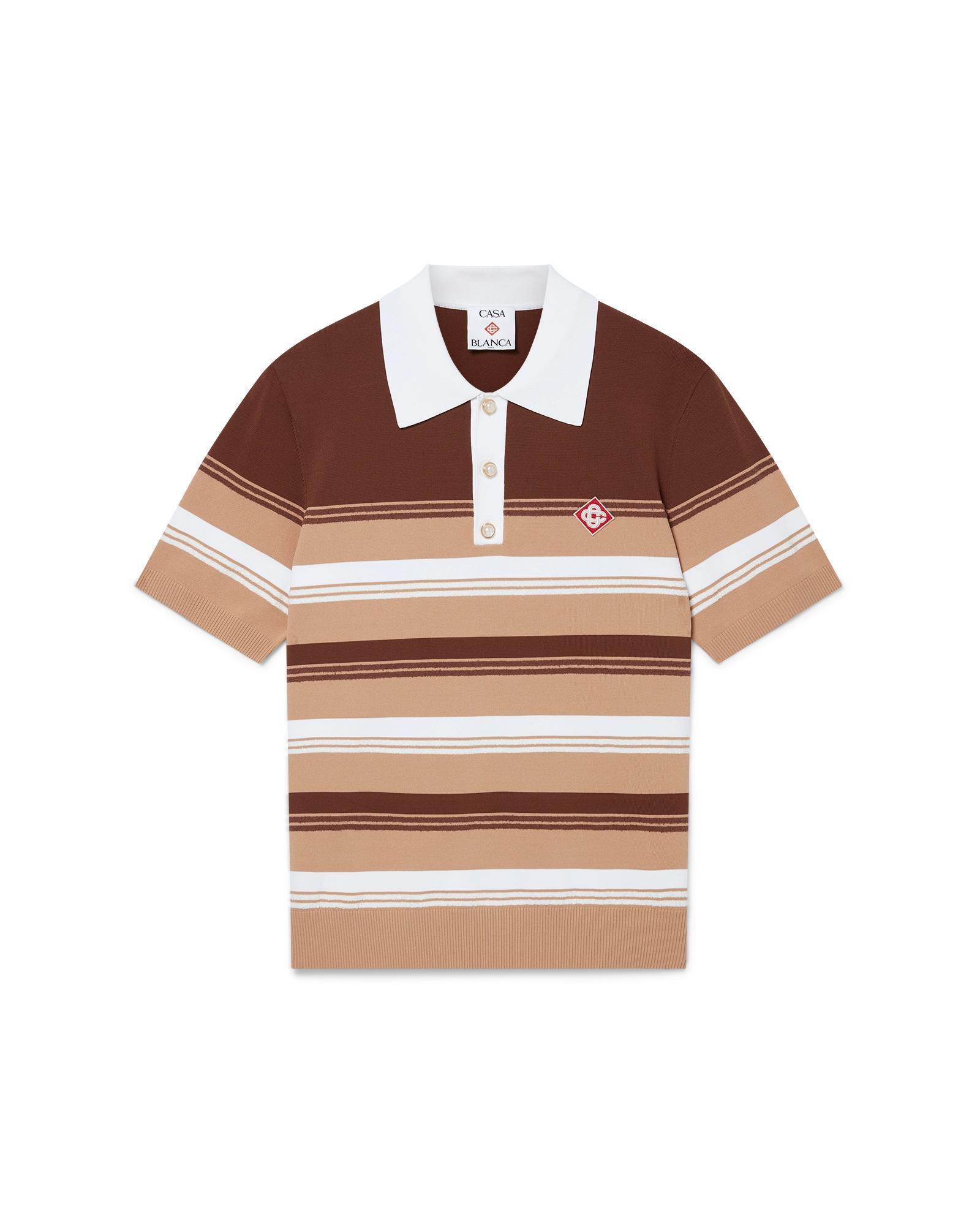 Stripe Polo Shirt by CASABLANCA