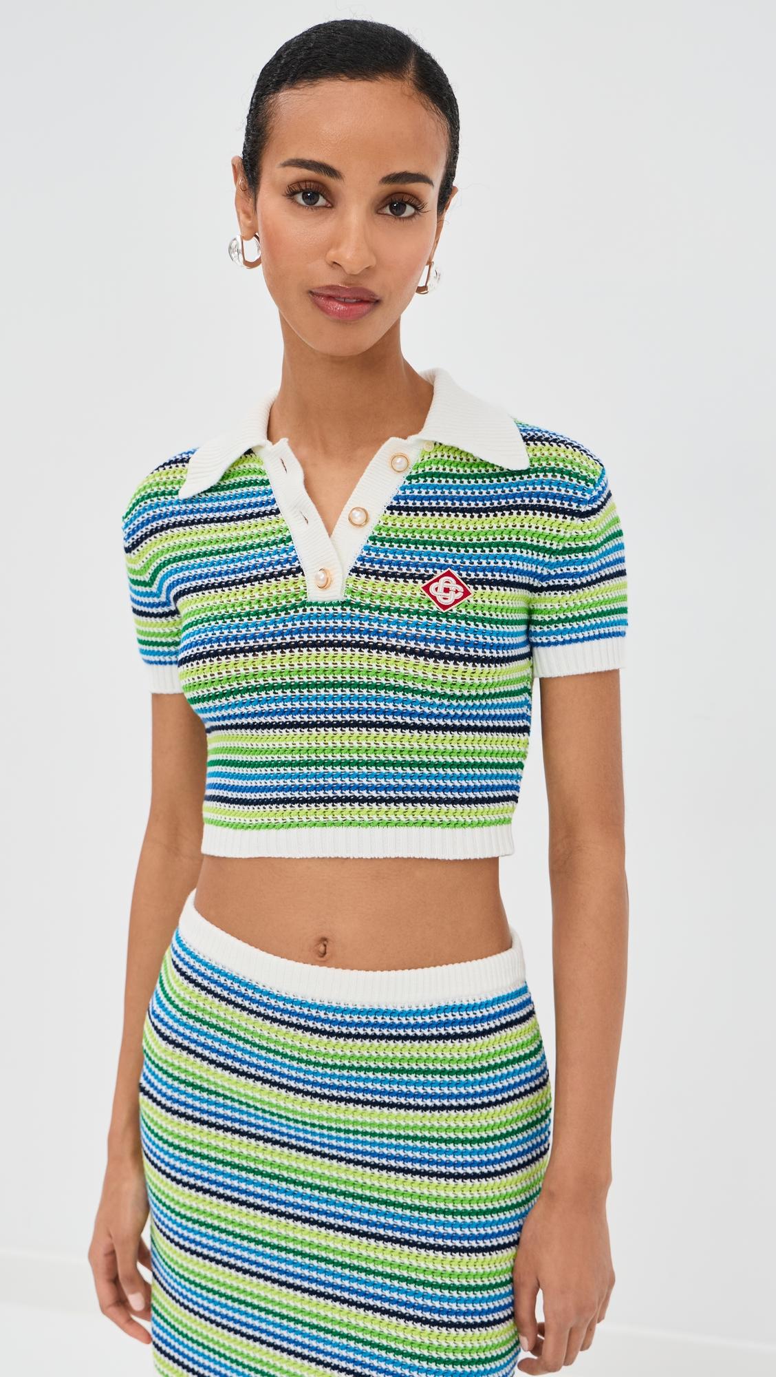 Stripe Polo Shirt by CASABLANCA