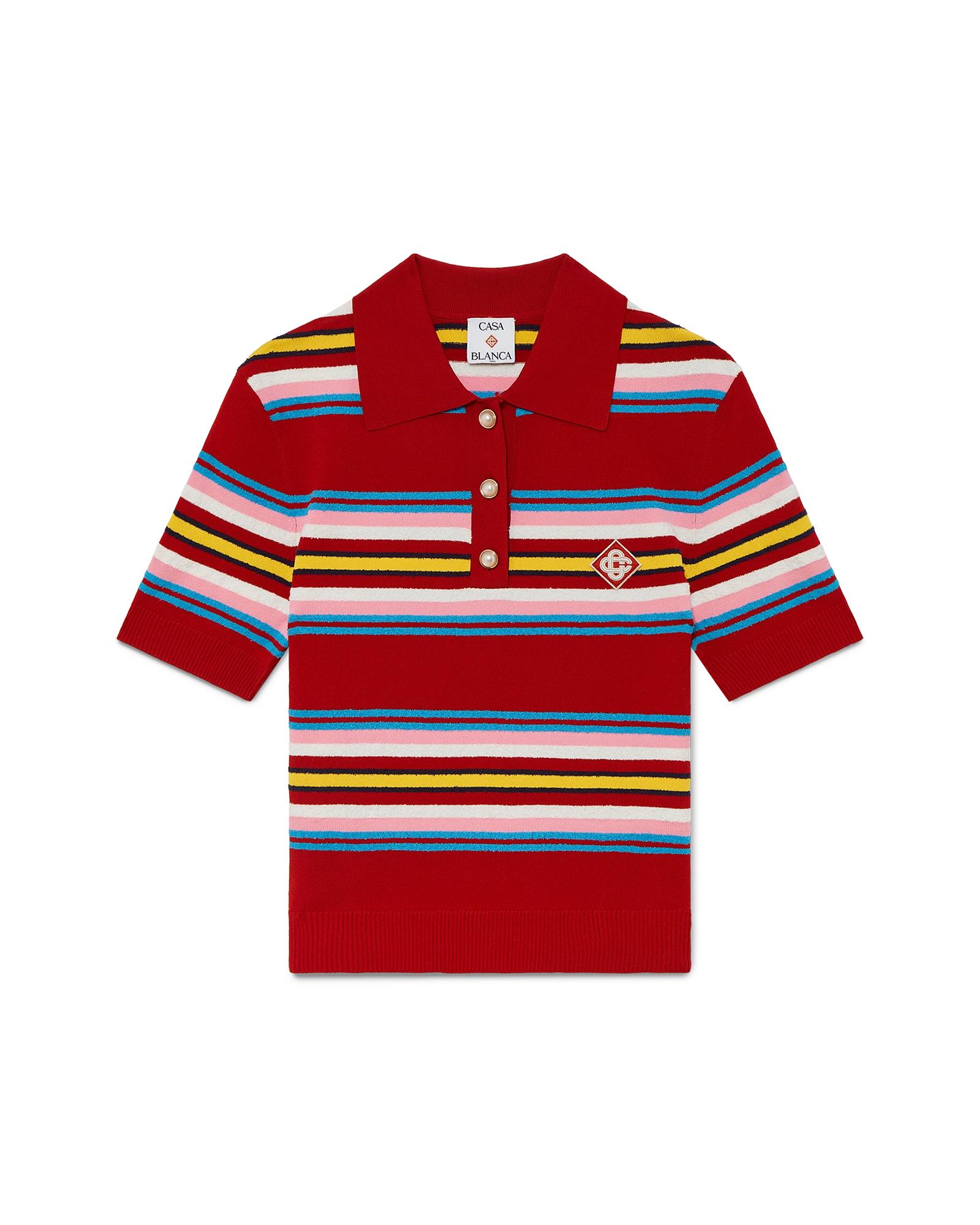 Stripe Polo Shirt by CASABLANCA