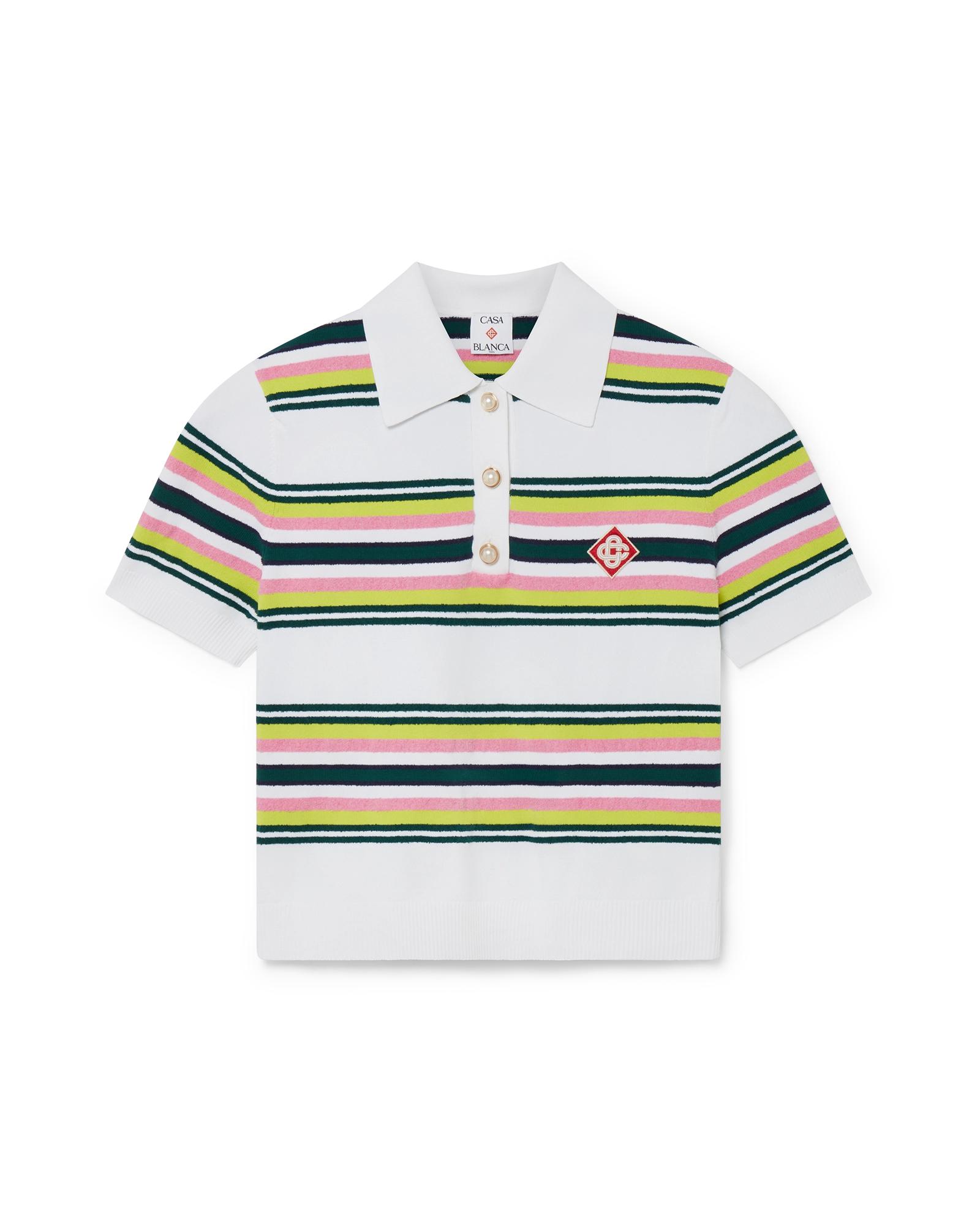 Stripe Polo Shirt by CASABLANCA