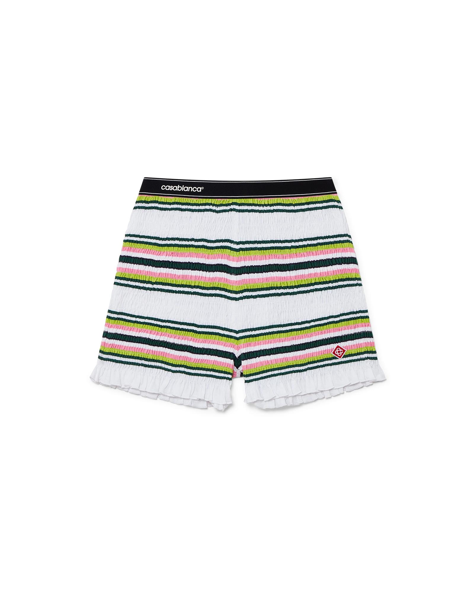 Stripe Shirred Shorts by CASABLANCA
