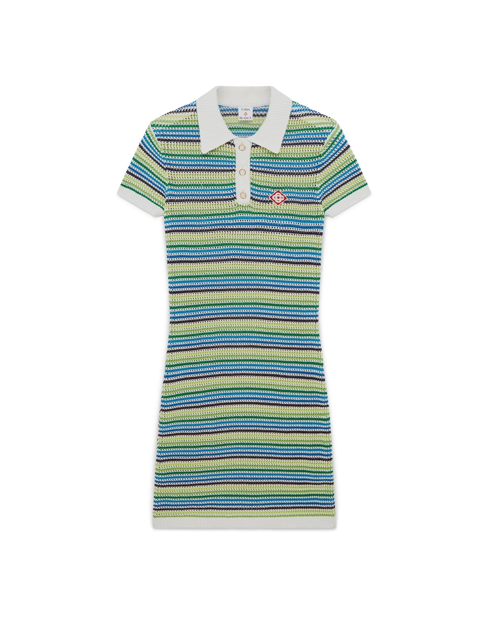 Stripe Short Sleeve Midi Dress by CASABLANCA