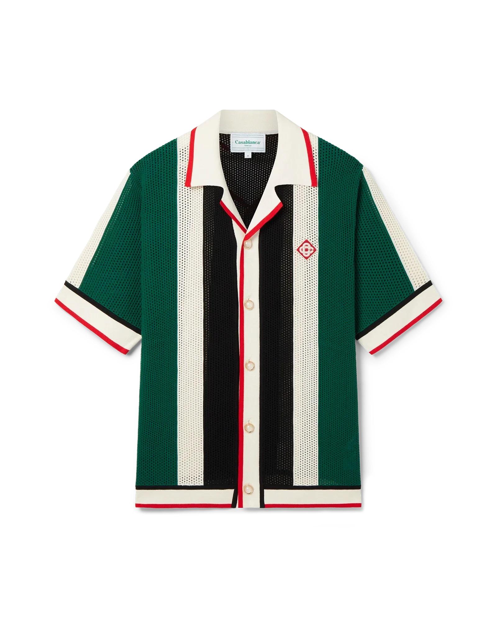 Striped Mesh Shirt by CASABLANCA