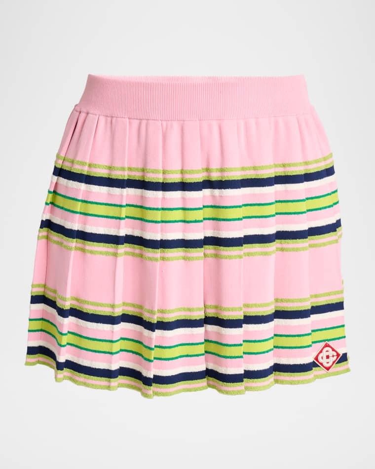 Striped Pleated Mini Skirt by CASABLANCA