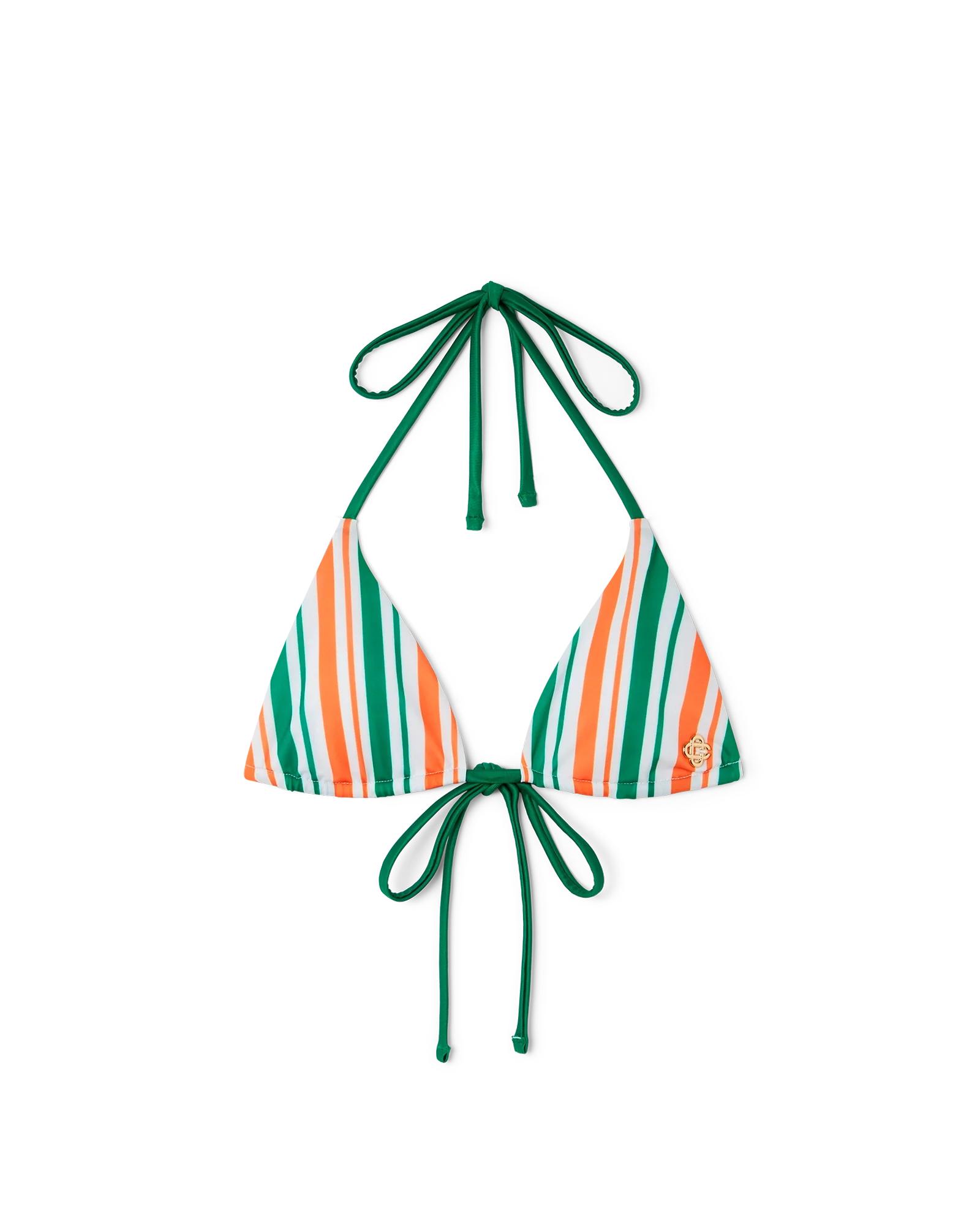 Striped String Bikini Top by CASABLANCA
