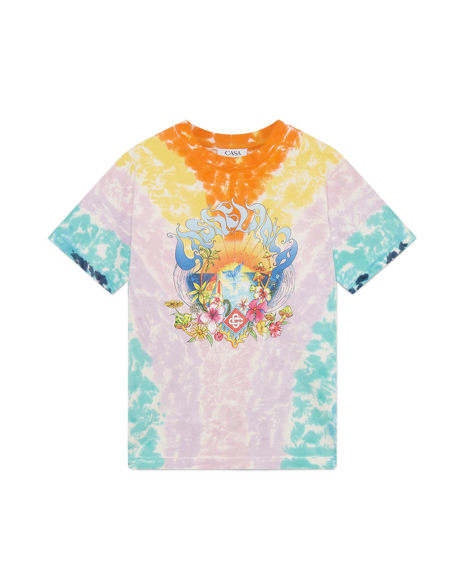 Surf Trip Tie Dye Short Sleeve T-Shirt by CASABLANCA