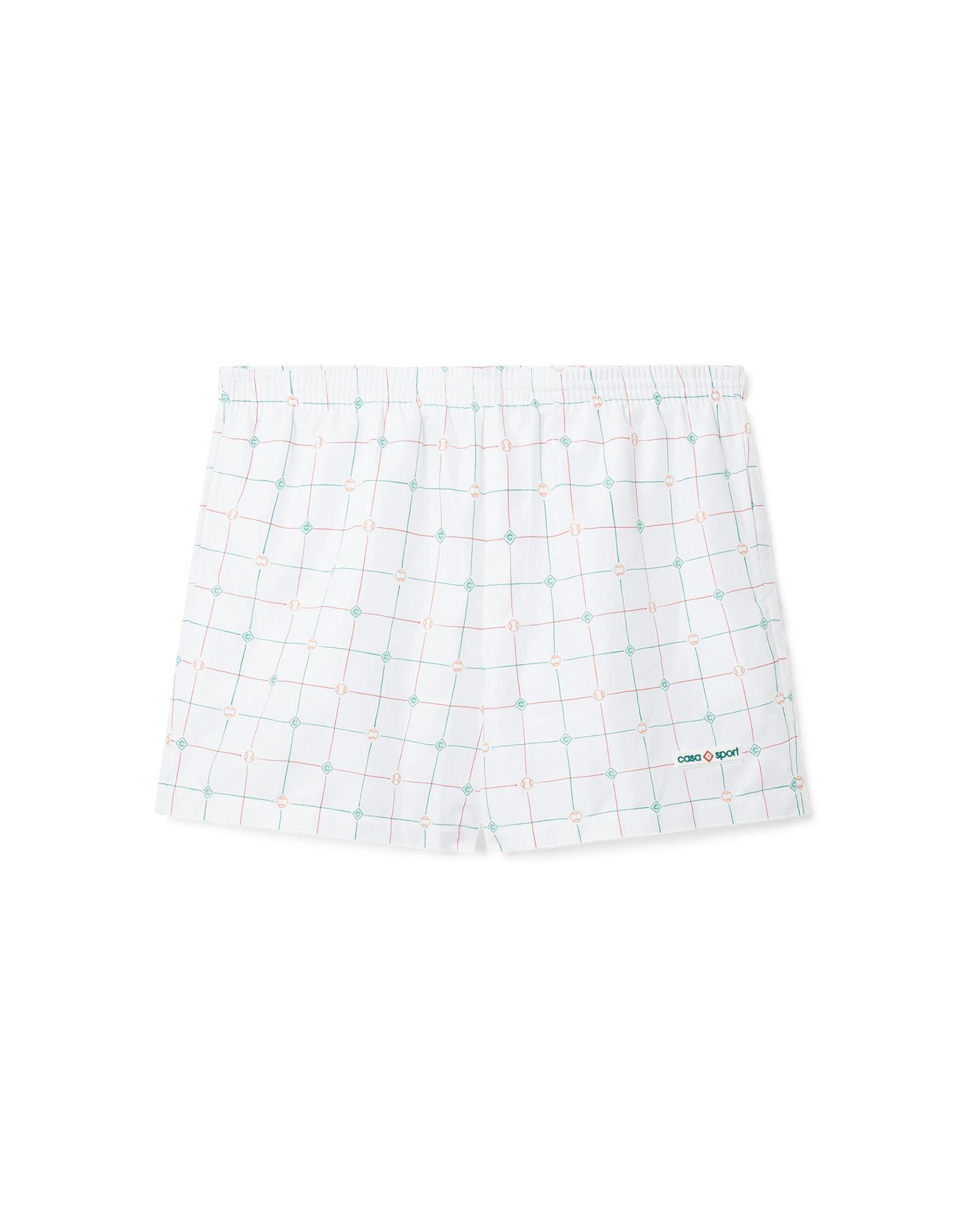 Tennis Check Swim Trunks by CASABLANCA