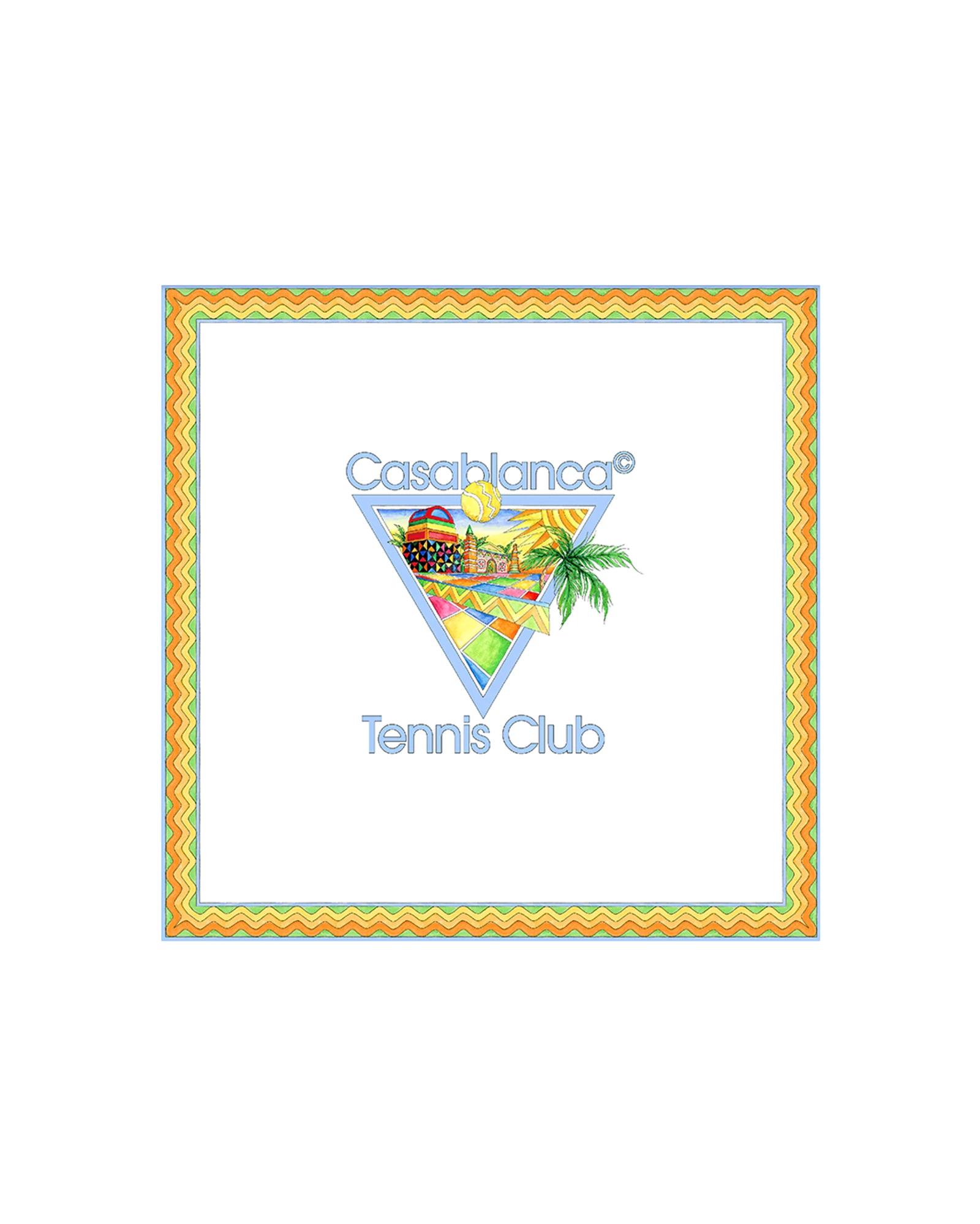Tennis Club Icon Large Silk Scarf by CASABLANCA
