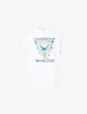 Tennis Club Icon Printed Cotton T-Shirt by CASABLANCA