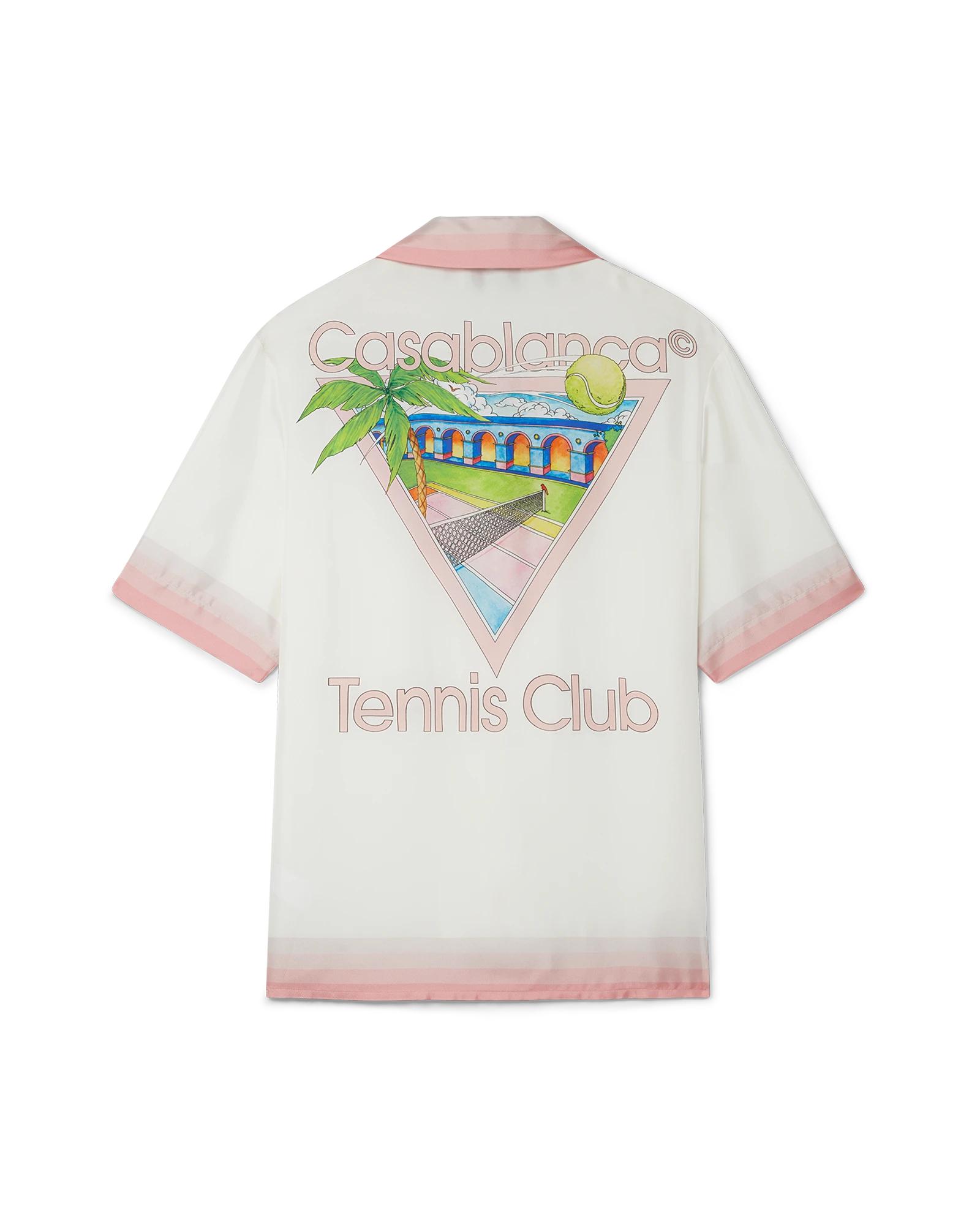 Tennis Club Icon Short Sleeve Silk Shirt by CASABLANCA