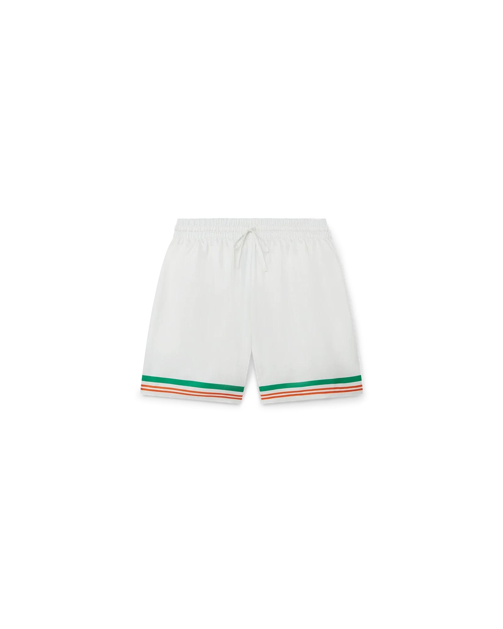 Tennis Club Icon Silk Shorts by CASABLANCA