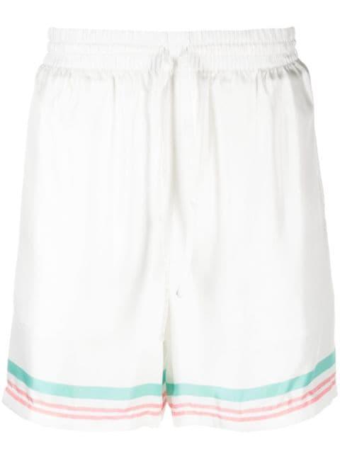 Tennis Club Icon silk shorts by CASABLANCA