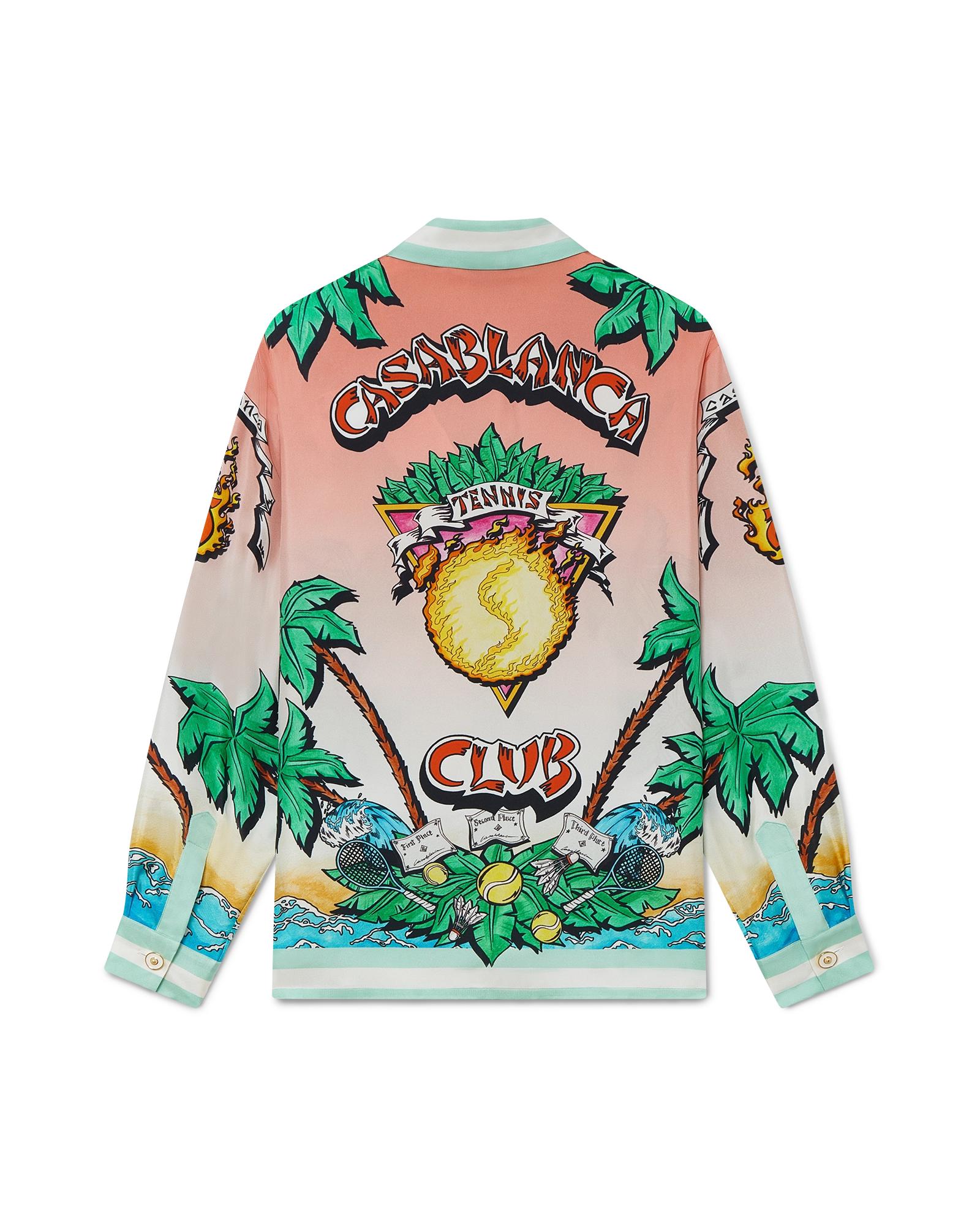 Tennis Club Long Sleeve Silk Shirt by CASABLANCA