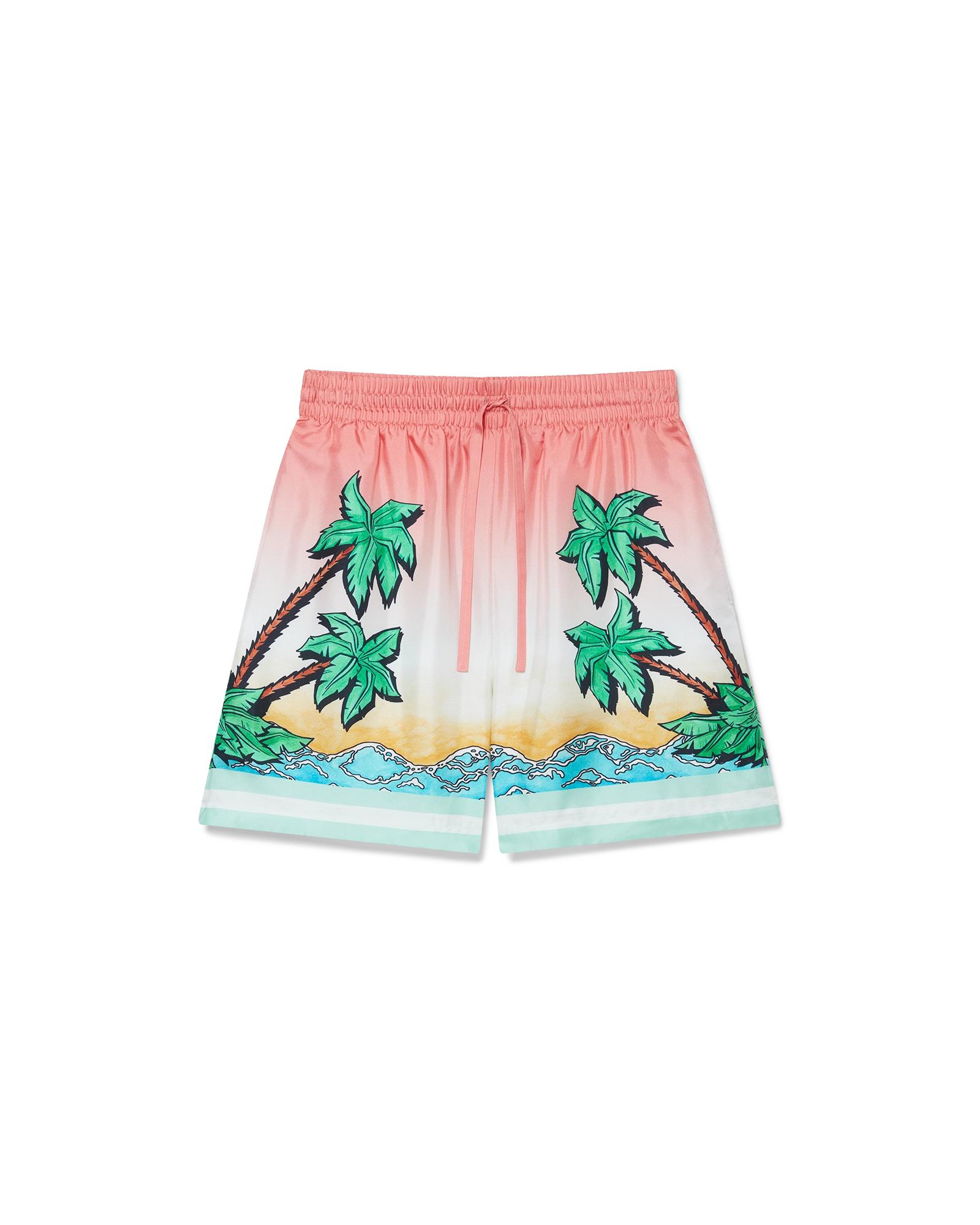 Tennis Club Silk Shorts by CASABLANCA