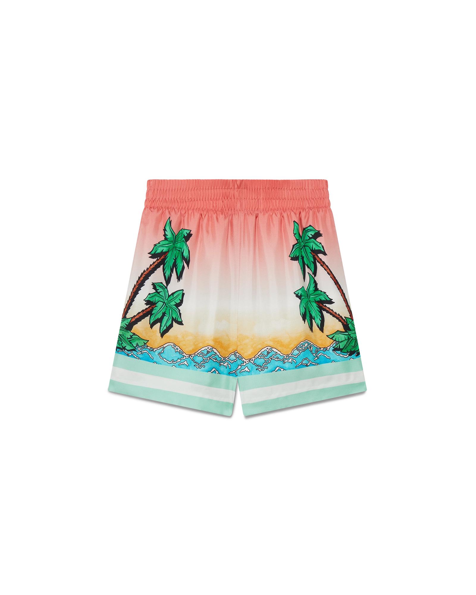 Tennis Club Silk Shorts by CASABLANCA