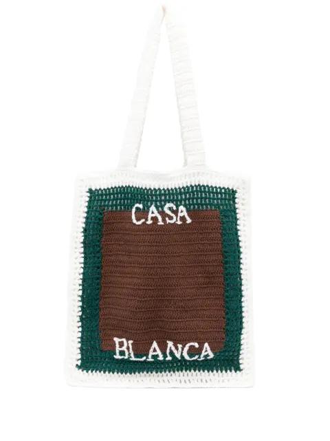 Tennis Crochet tote bag by CASABLANCA