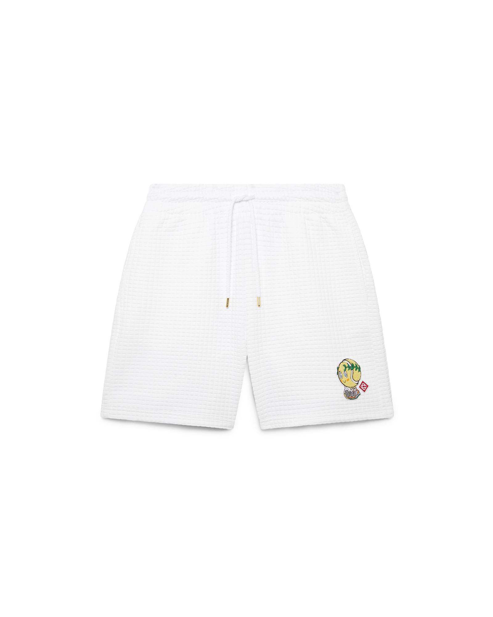 Tennis Mascot Quilted Sweatshorts by CASABLANCA