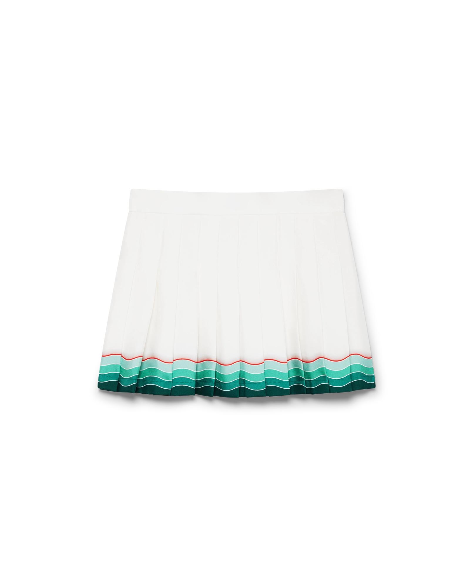 Tennis Pleated Silk Pleated Mini Skirt by CASABLANCA