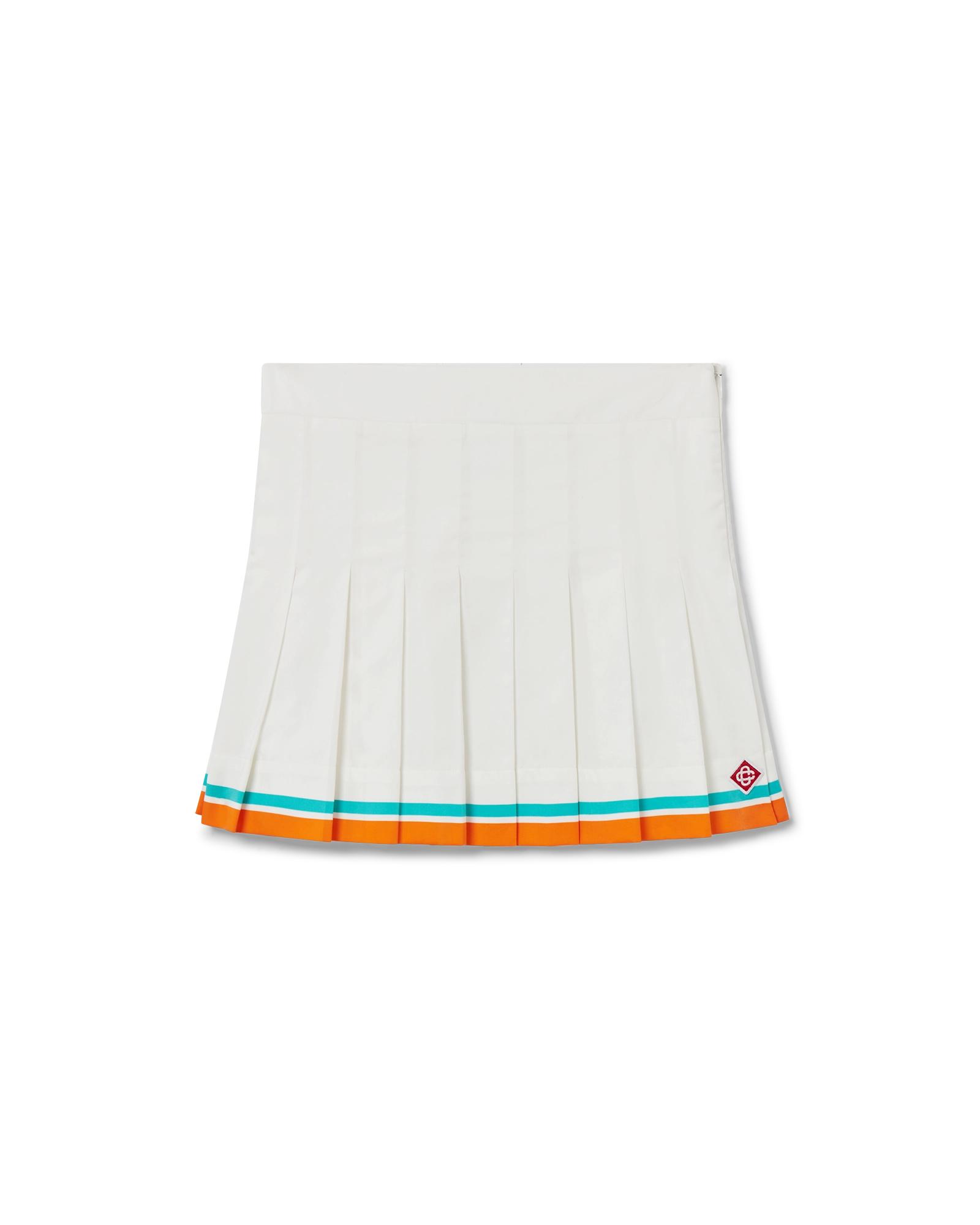 Tennis Stripe Pleated Skirt by CASABLANCA