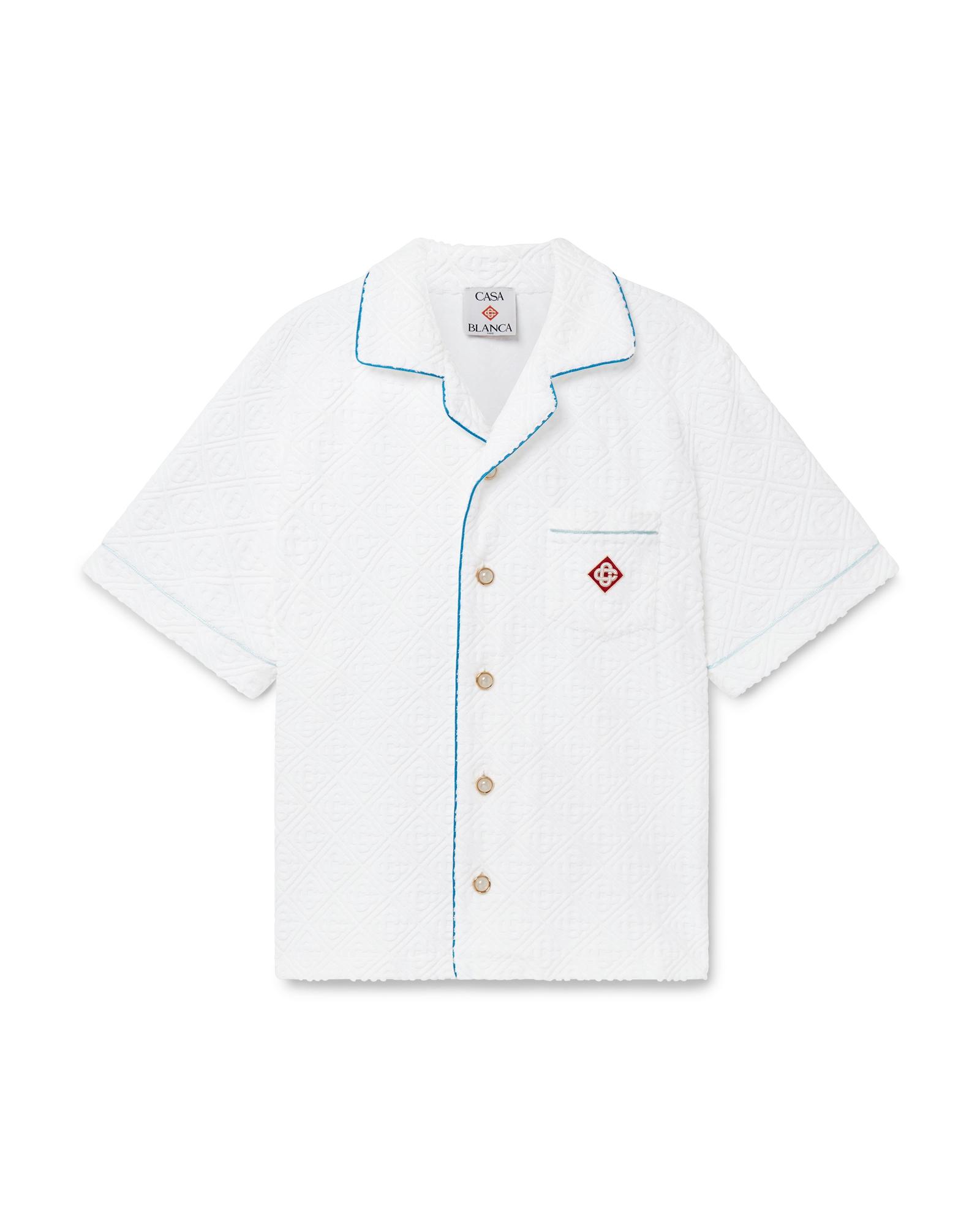 Tennis Stripe Short Sleeve Towelling Shirt by CASABLANCA