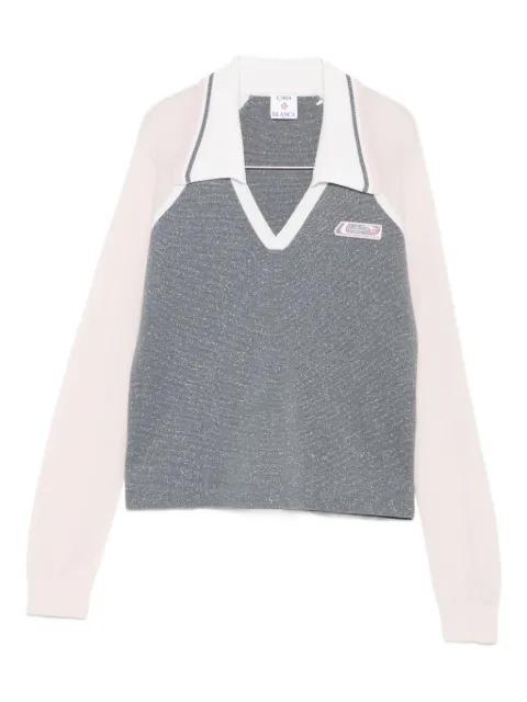 Tennis long-sleeved polo top by CASABLANCA