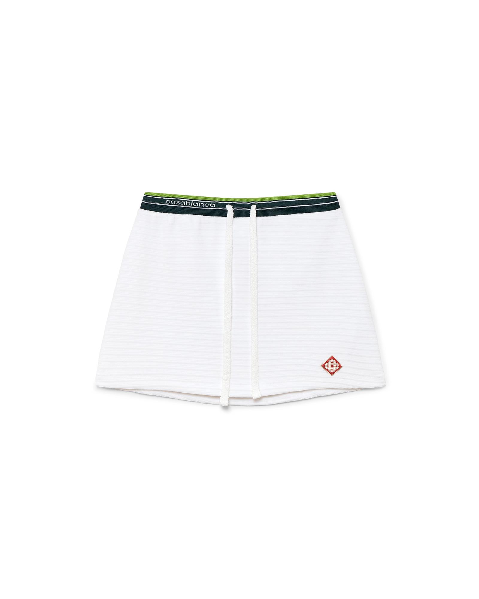 Textured Velour Tennis Skirt by CASABLANCA