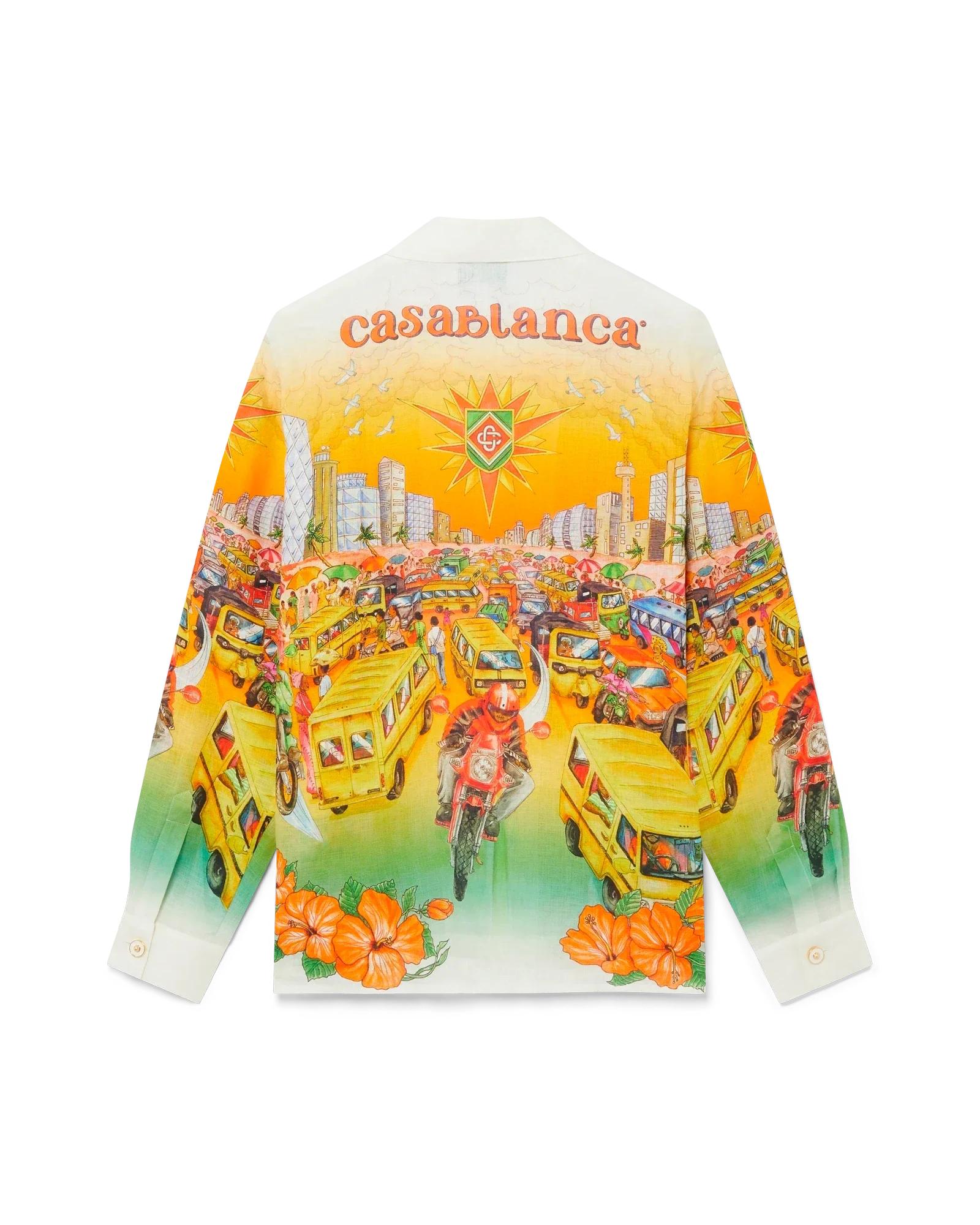 Traffic Long Sleeve Linen Shirt by CASABLANCA