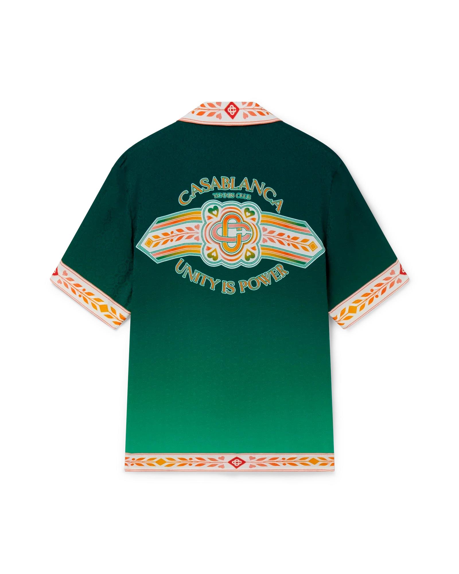 Unity Is Power Short Sleeve Silk Shirt by CASABLANCA