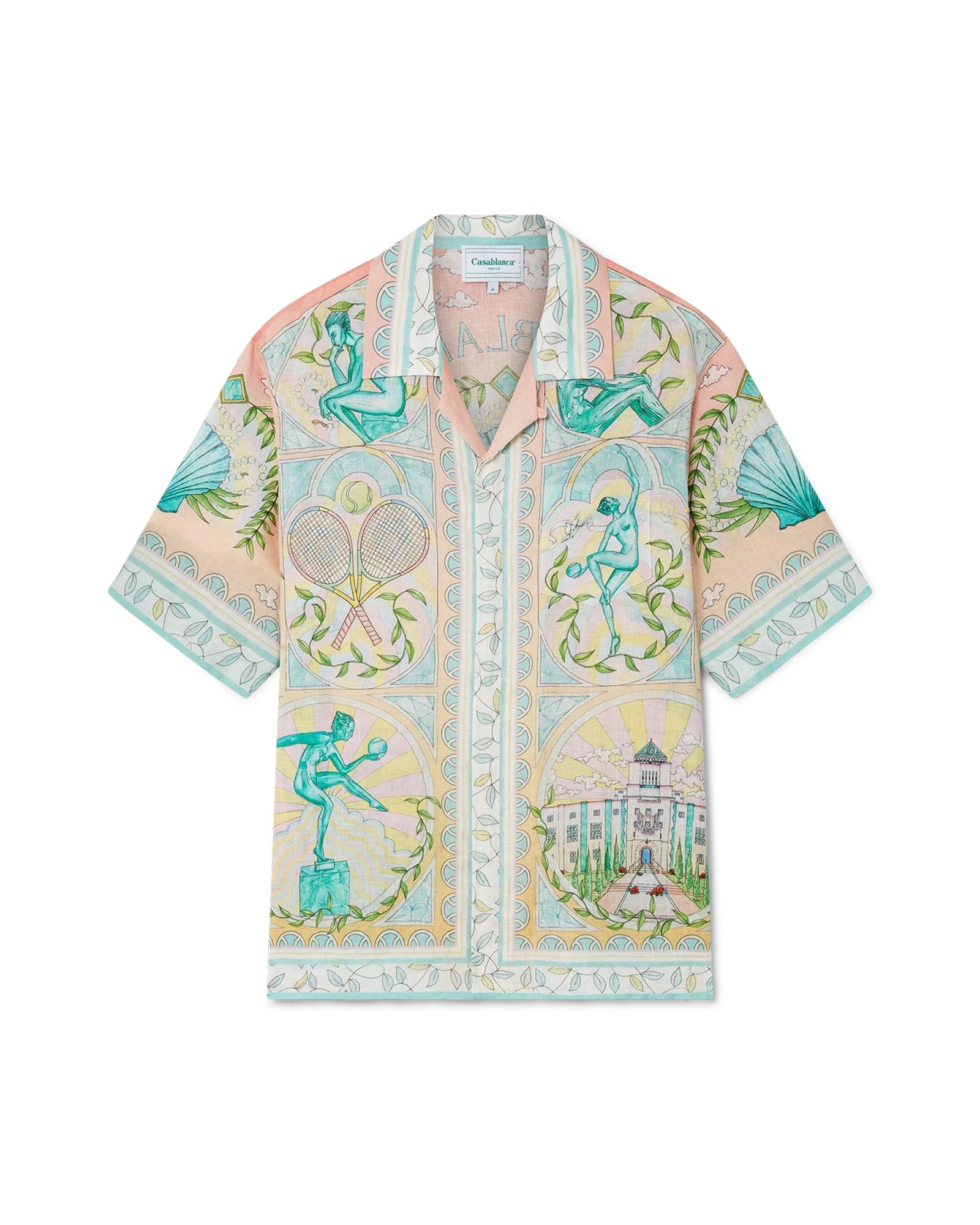 Vase Short Sleeve Linen Shirt by CASABLANCA
