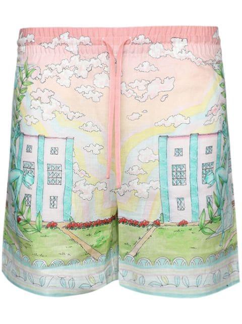 Vase linen shorts by CASABLANCA