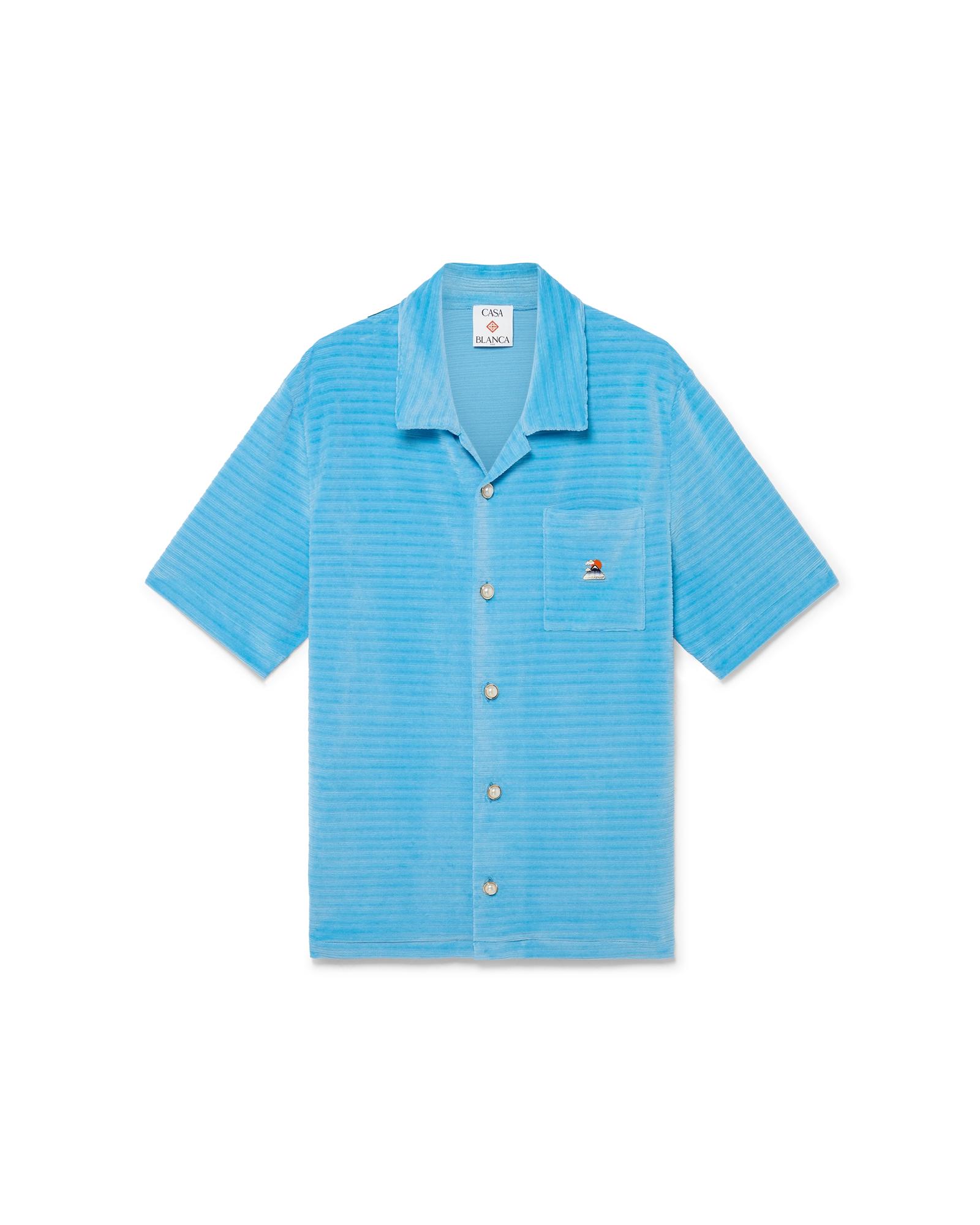 Velour Short Sleeve Stripe Shirt by CASABLANCA