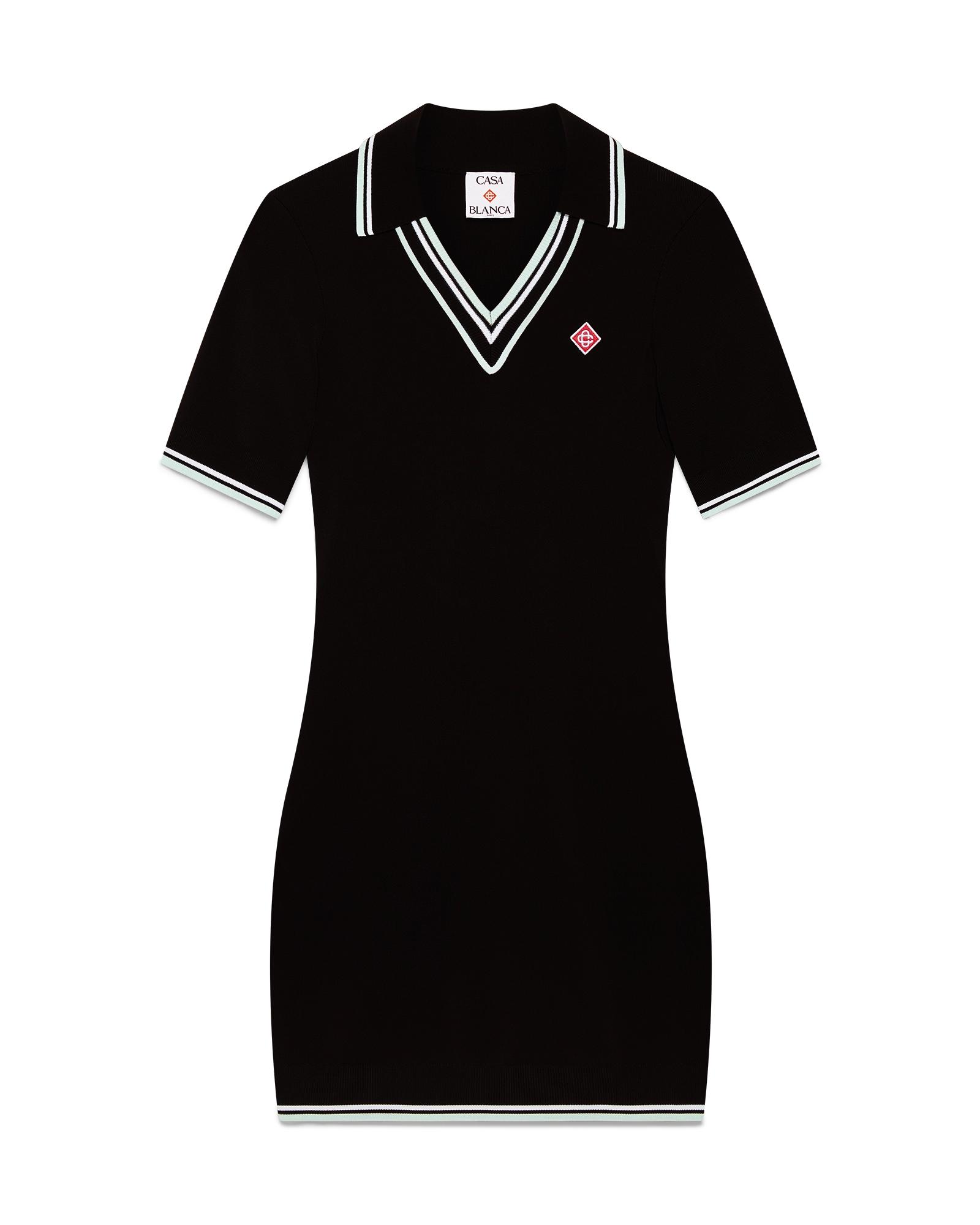 Viscose V Neck Polo Dress by CASABLANCA
