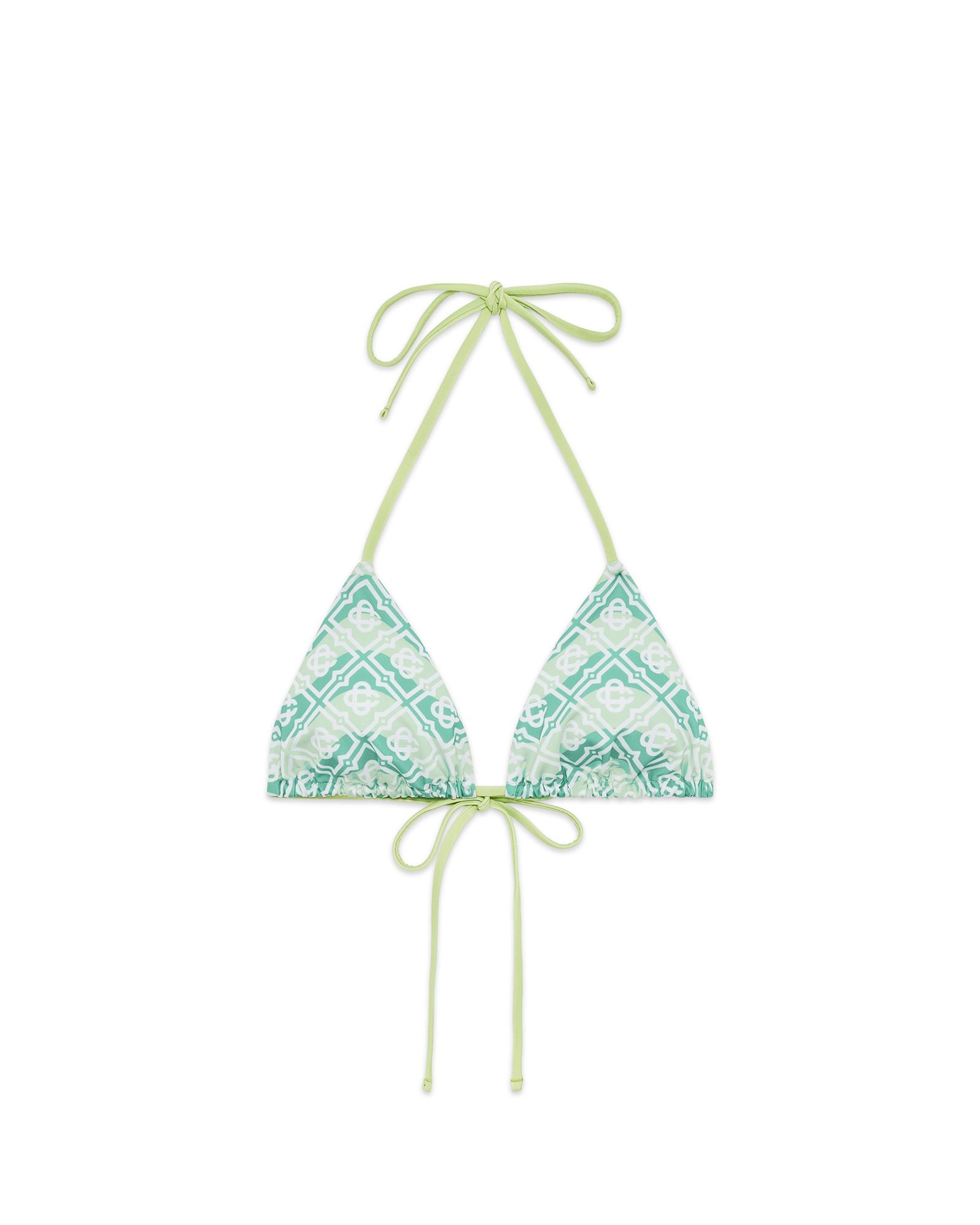 Wavy Monogram Bikini Top by CASABLANCA