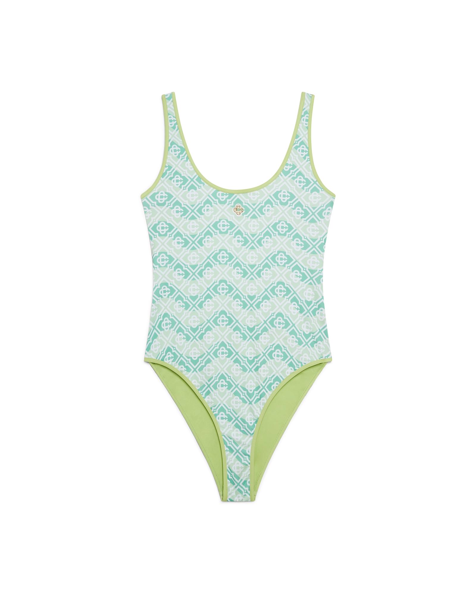 Wavy Monogram Swimsuit by CASABLANCA