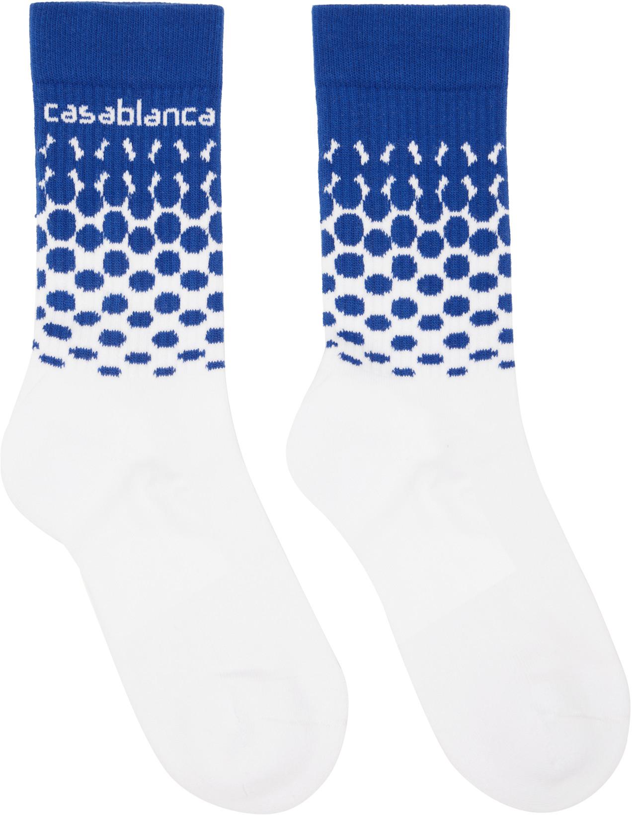 White Beyond Destiny Gradient Socks by CASABLANCA