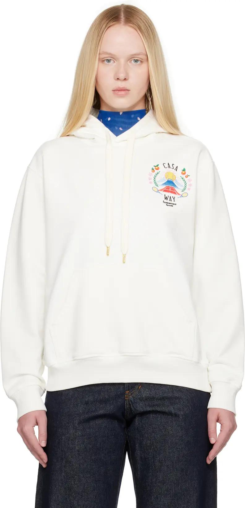 White 'Casa Way' Mountain Hoodie by CASABLANCA
