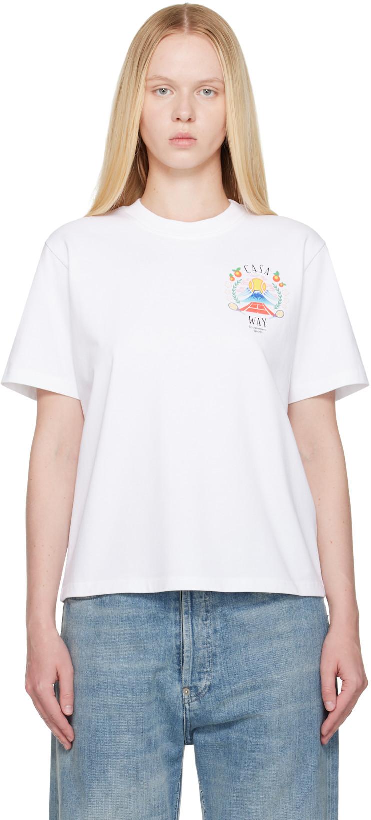 White 'Casa Way' Mountain T-shirt by CASABLANCA