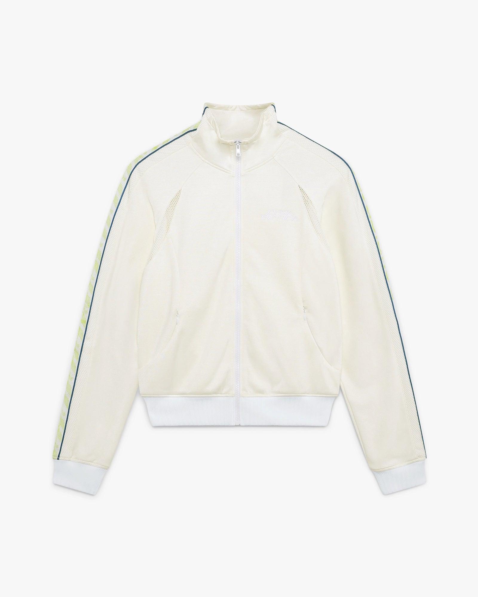White Laurel Track Zip Jacket by CASABLANCA