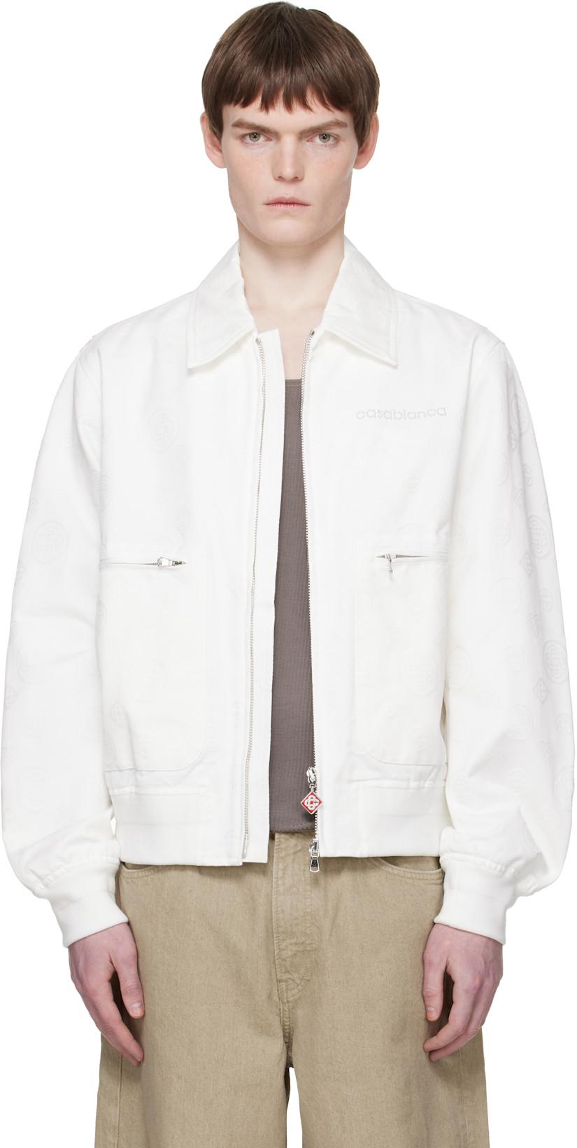 White Monogram Jacket by CASABLANCA