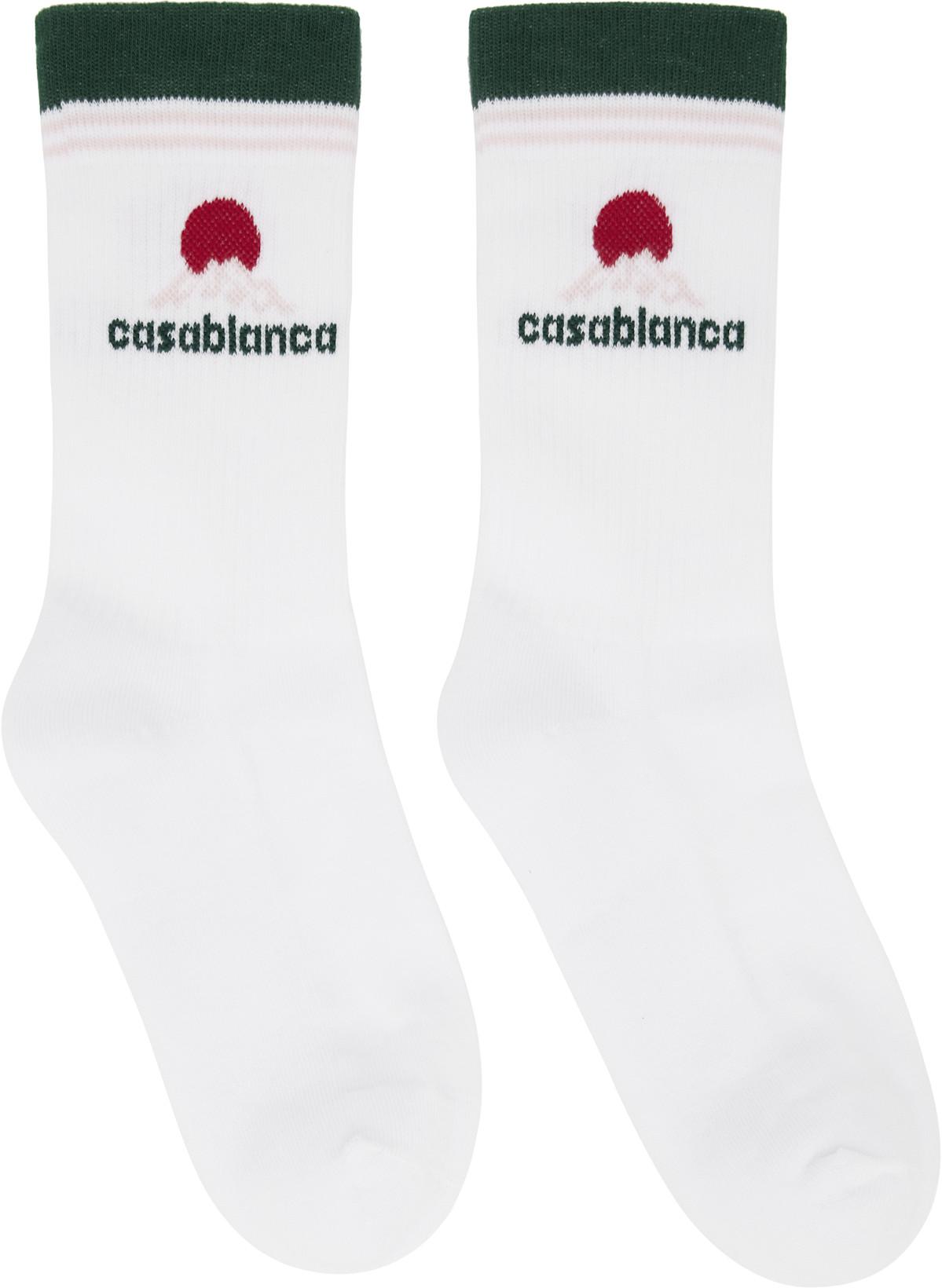 White Montagne Socks by CASABLANCA
