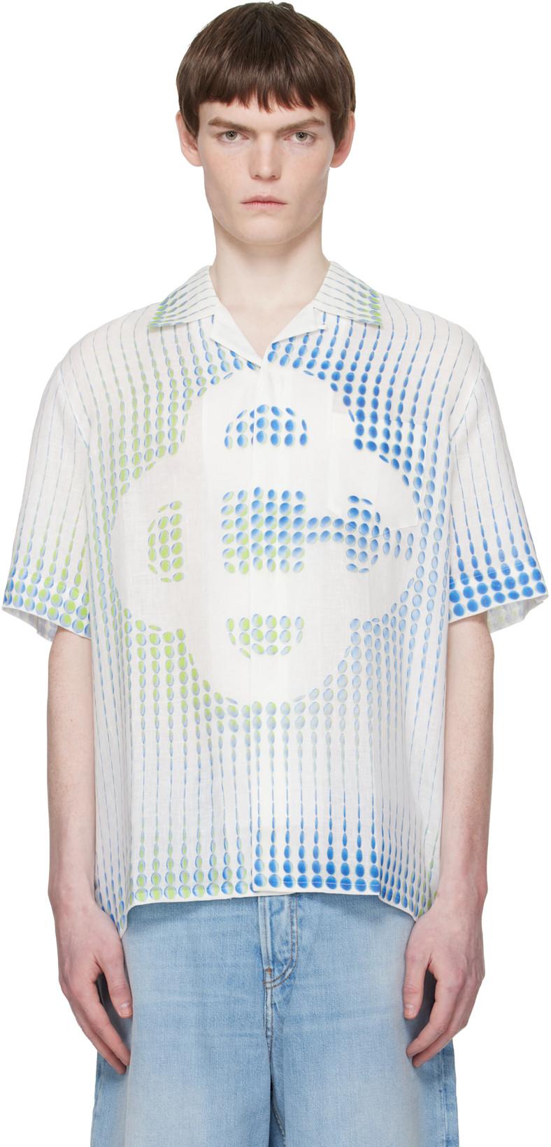 White Pills Cuban Collar Short Sleeve Shirt by CASABLANCA