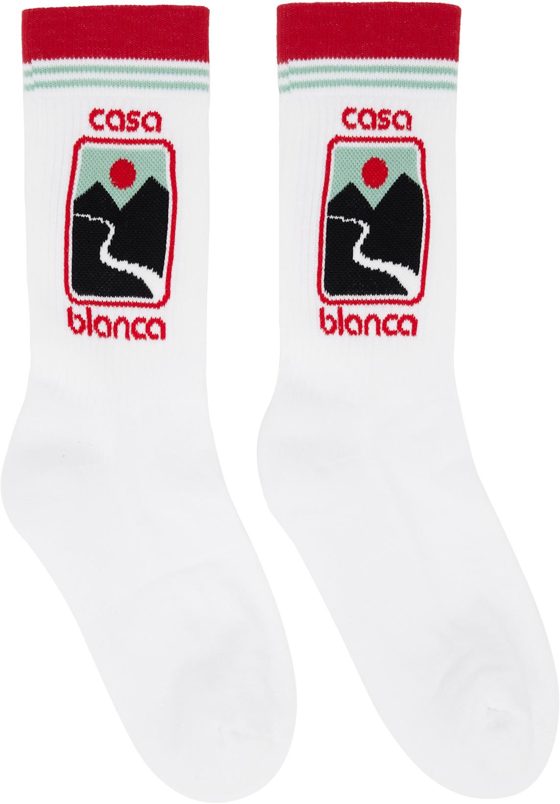 White Sunset Valley Socks by CASABLANCA