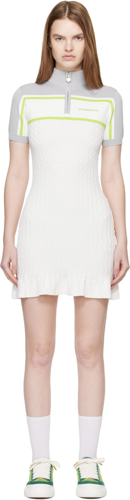 White Tennis Polo Minidress by CASABLANCA