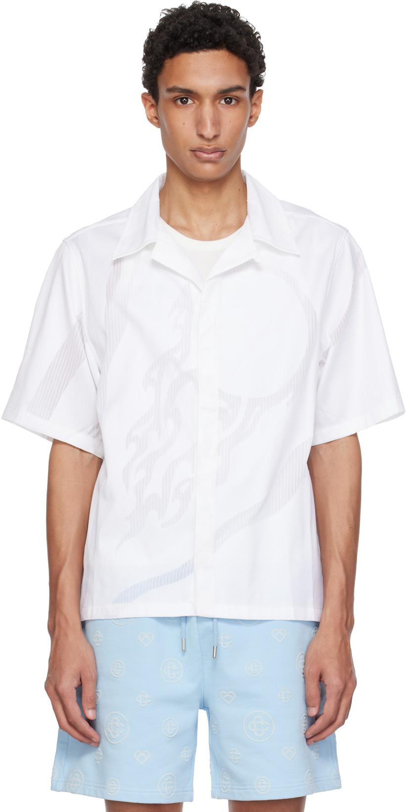 White 'The Art Of The Serve' Fil Coupé Shirt by CASABLANCA