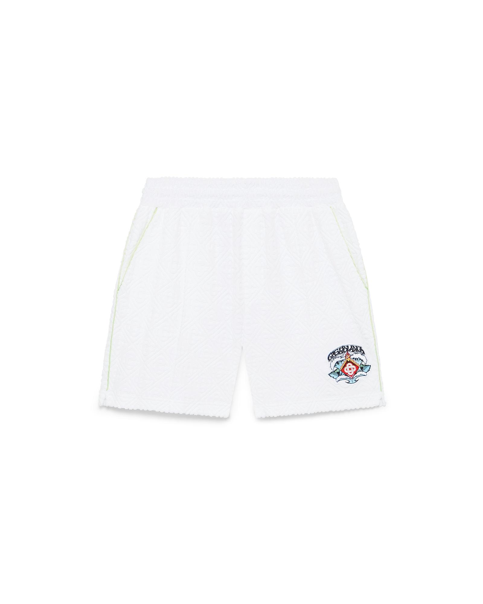 White Towelling Shorts by CASABLANCA
