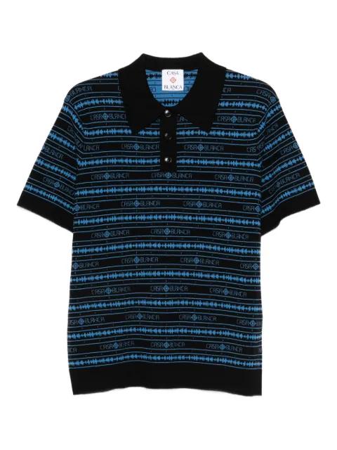branded striped polo shirt by CASABLANCA