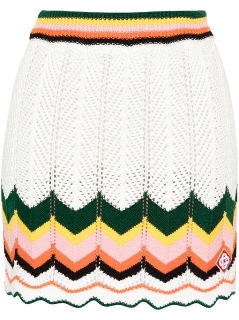 chevron-knit mini skirt by CASABLANCA