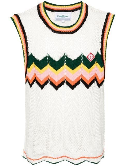 chevron-knit vest by CASABLANCA