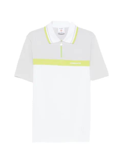 colour block zip polo shirt by CASABLANCA