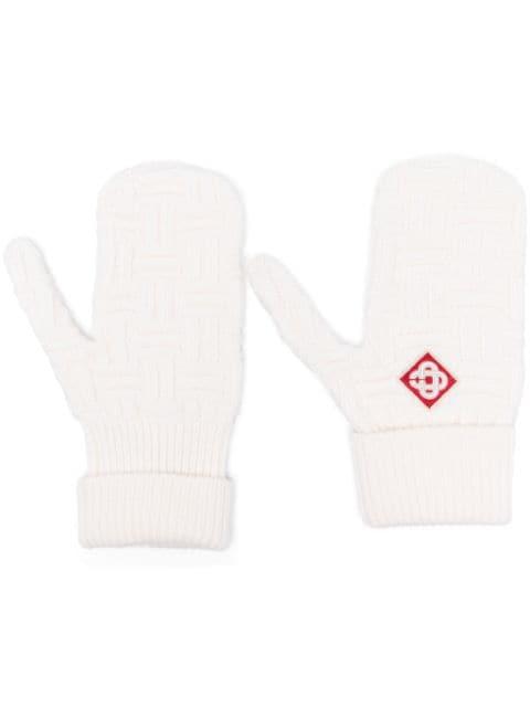 column-stitch mittens by CASABLANCA